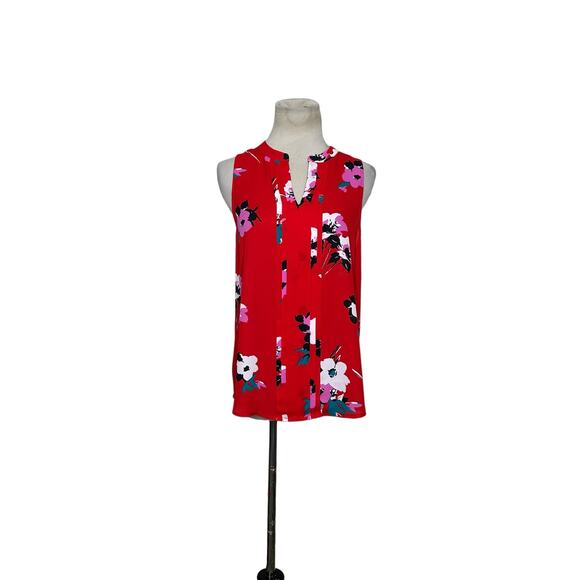 41 Hawthorn red floral sleeveless blouse size Small - Picture 13 of 16